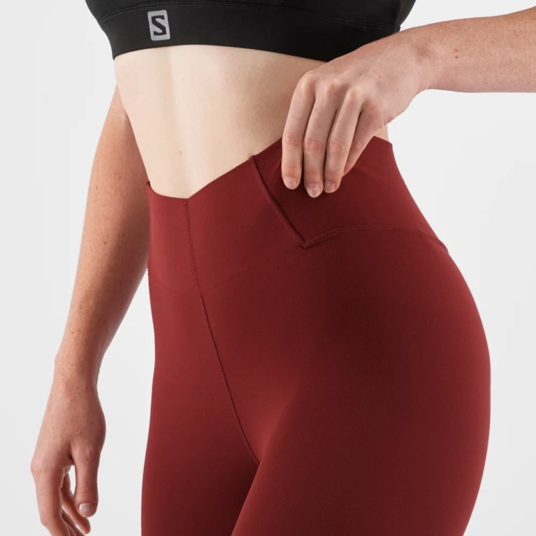 Red Salomon Cross Multi 7'' Short Women's Running Tights | PH 36098K